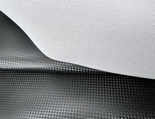 Kunstleder mit Carbon Optik.